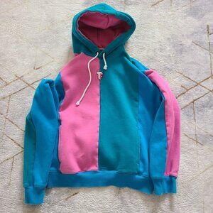 Teddy Fresh Hoodie Mens XL Multicolor Color Block Sweatshirt Pullover